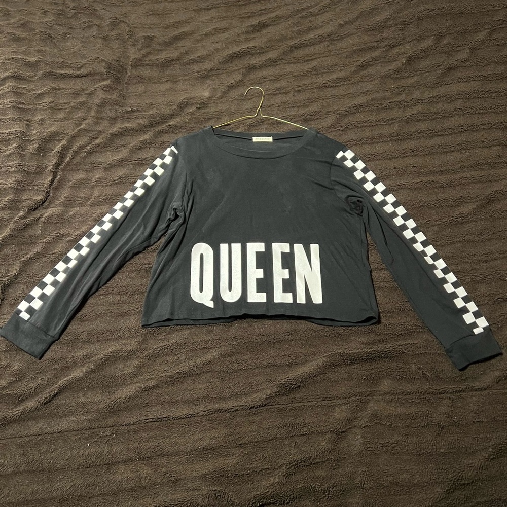 Black Queen checkered long sleeve